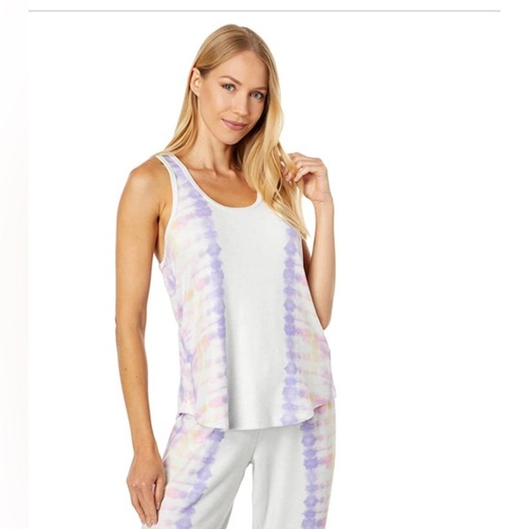 P.J. Salvage Sun Stripe‎ cloud tiedye ombre effect fuzzy tank size small new - Picture 1 of 4